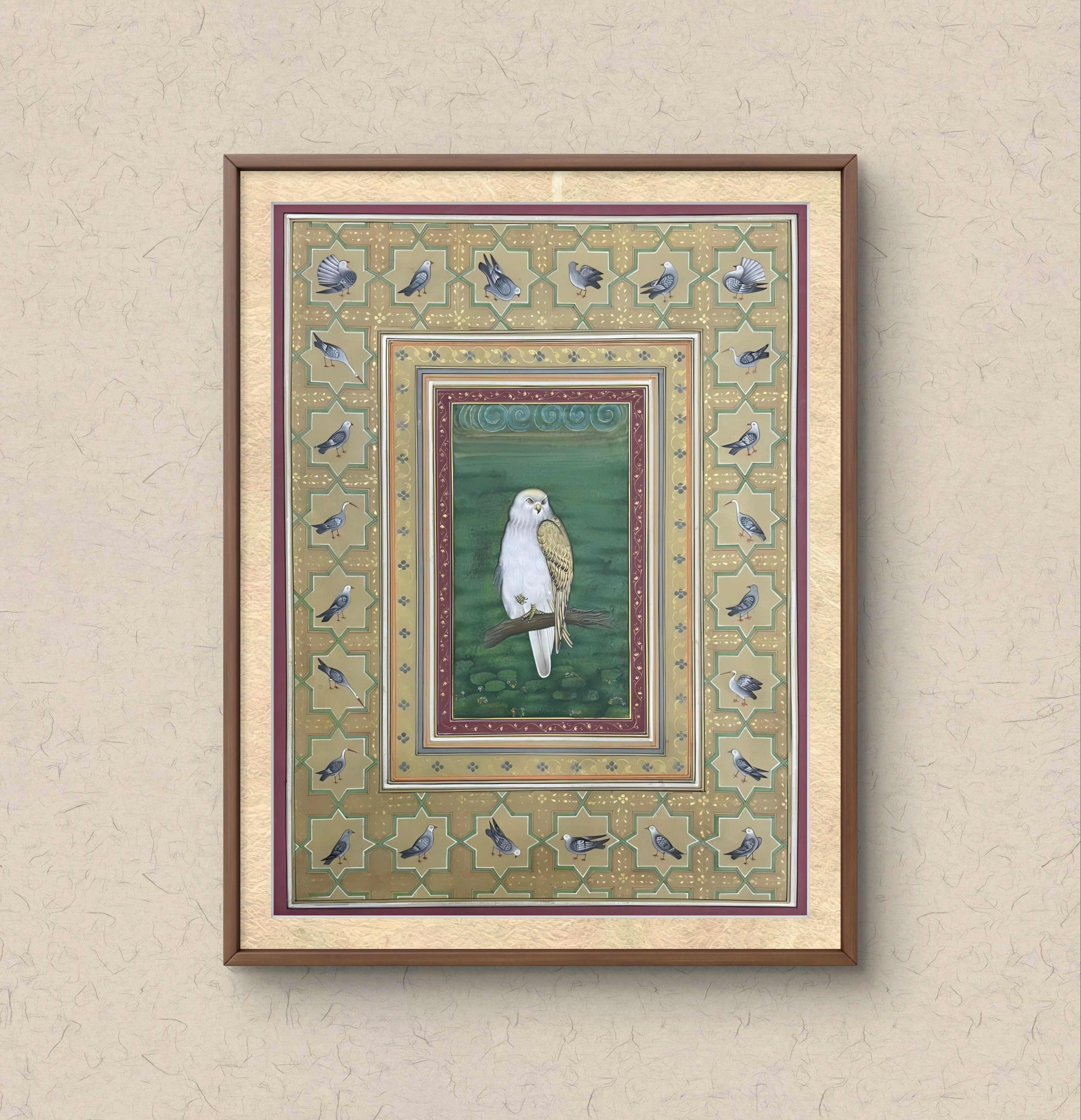 Imperial Falcon – Traditional Miniature Painting