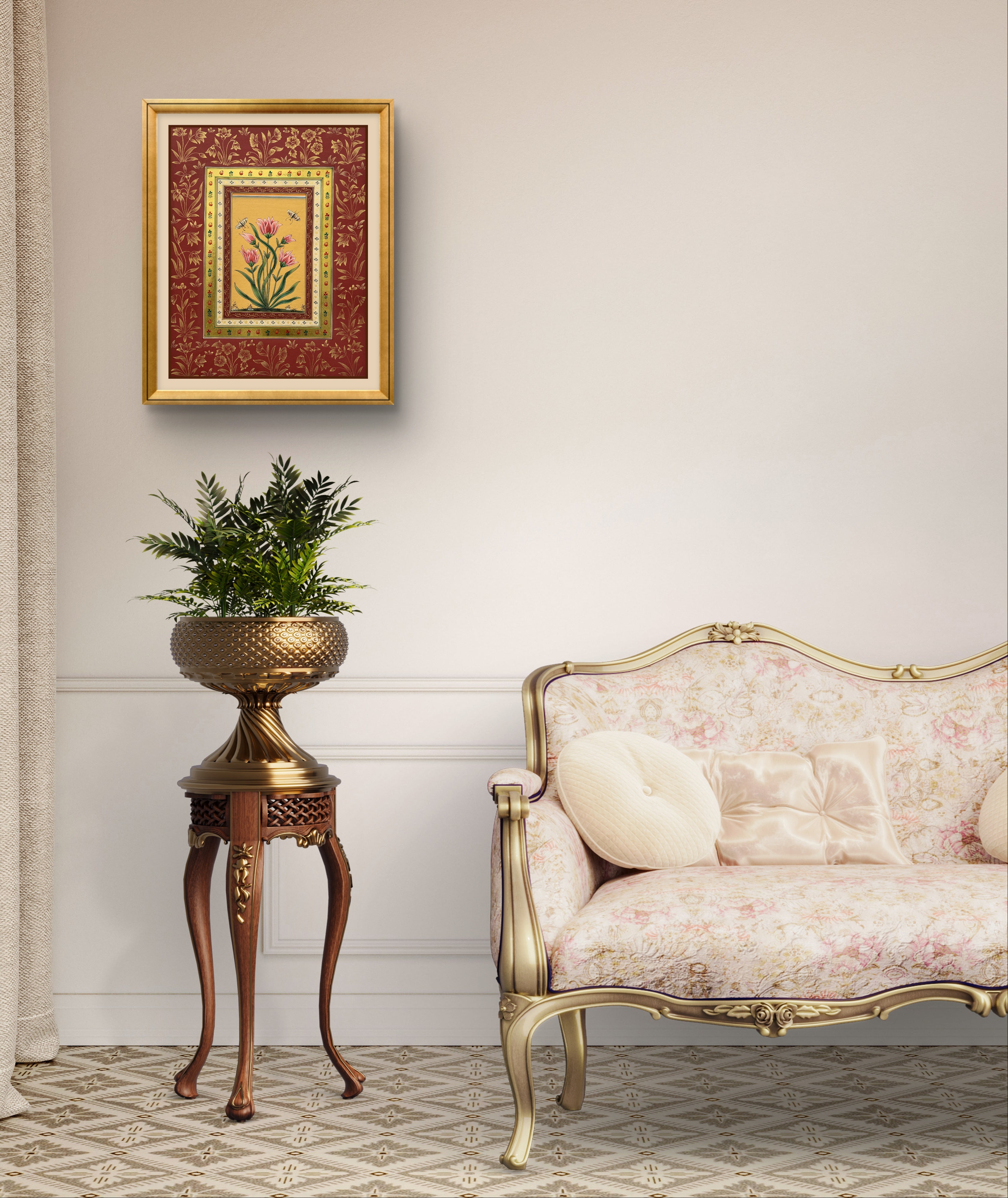 Peach Blossoms with Butterflies