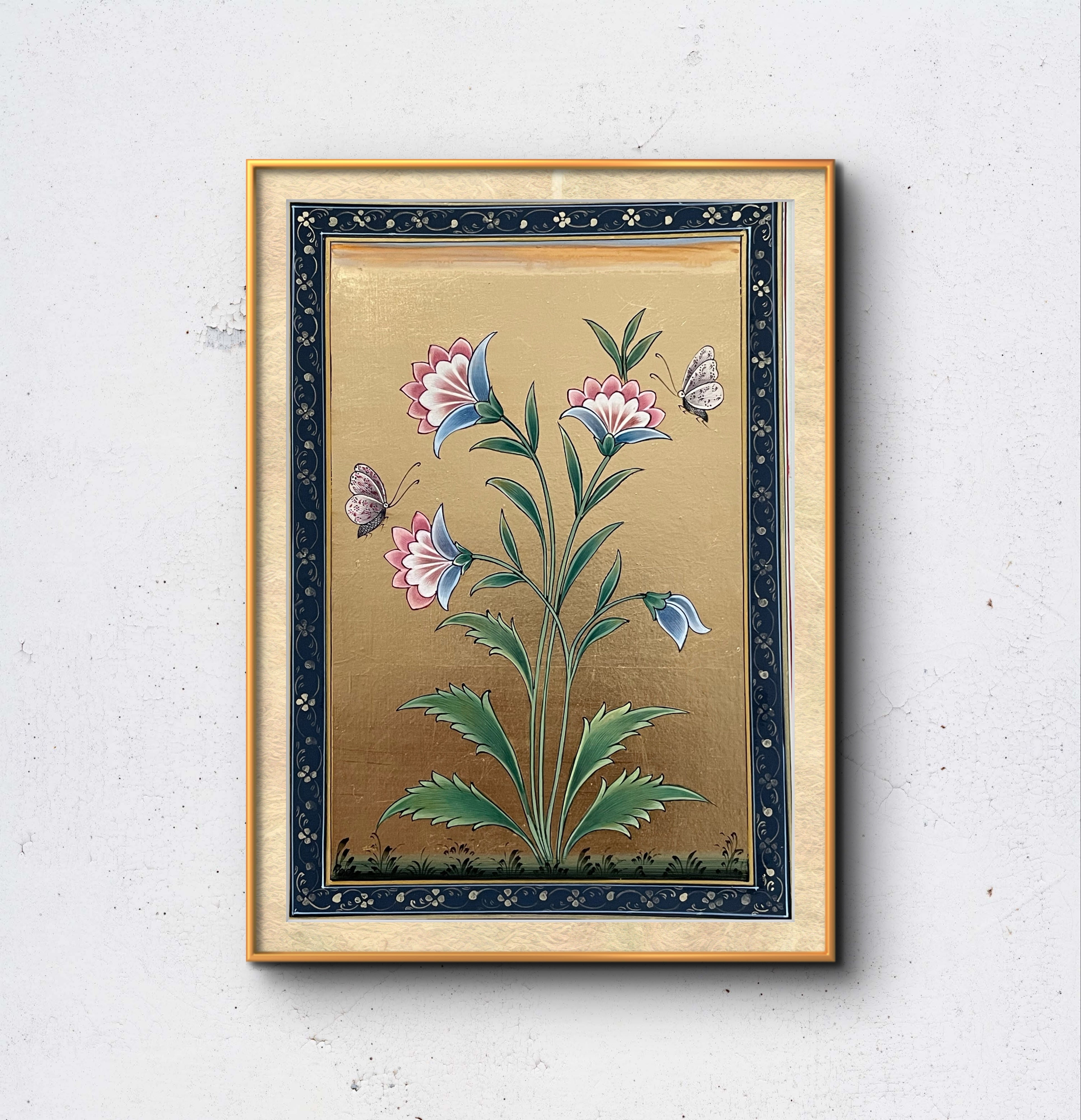 Harmony in Pink and Blue Blooms