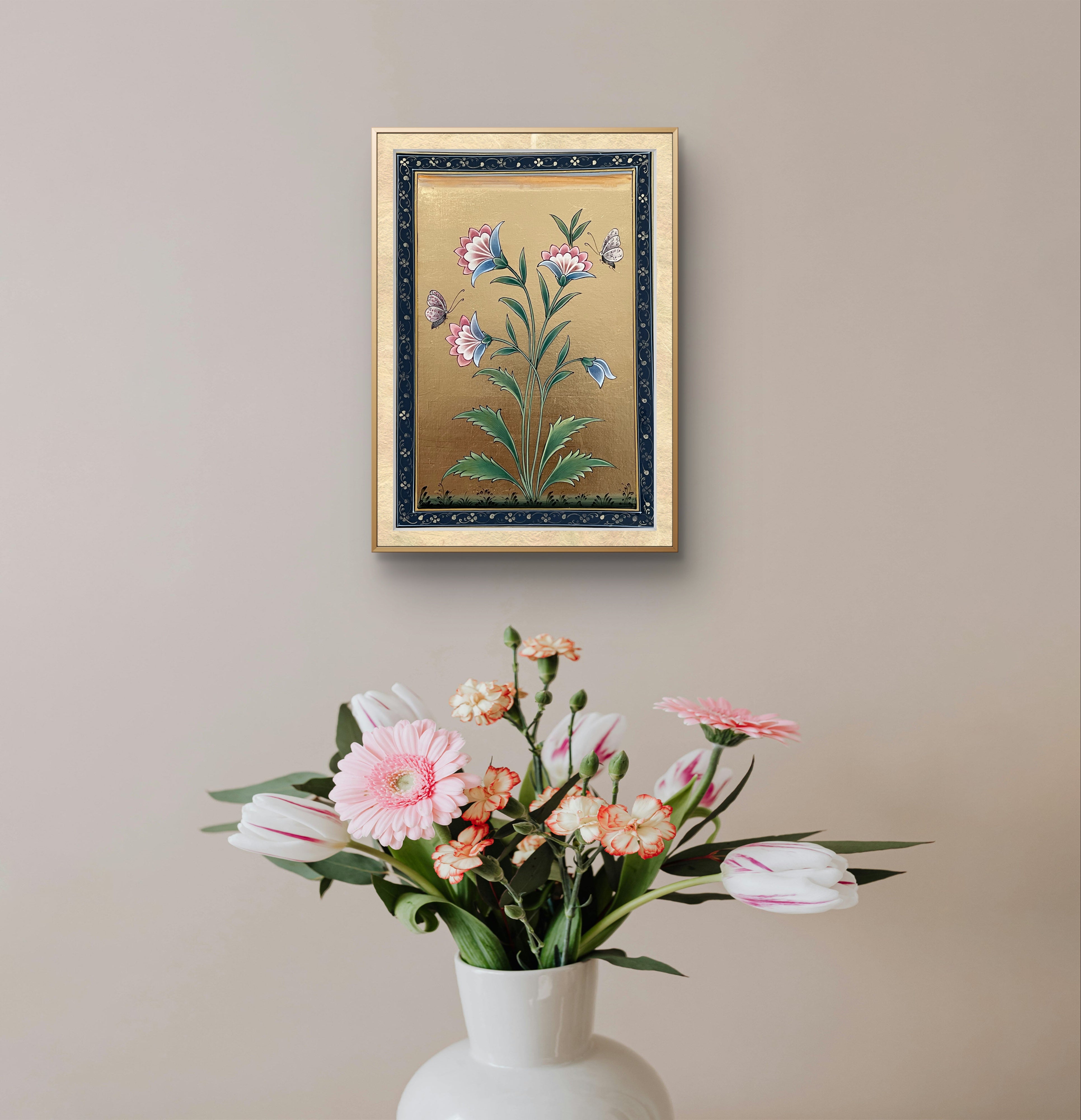 Harmony in Pink and Blue Blooms