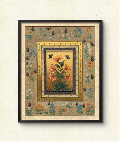 Floral Symphony in Amber