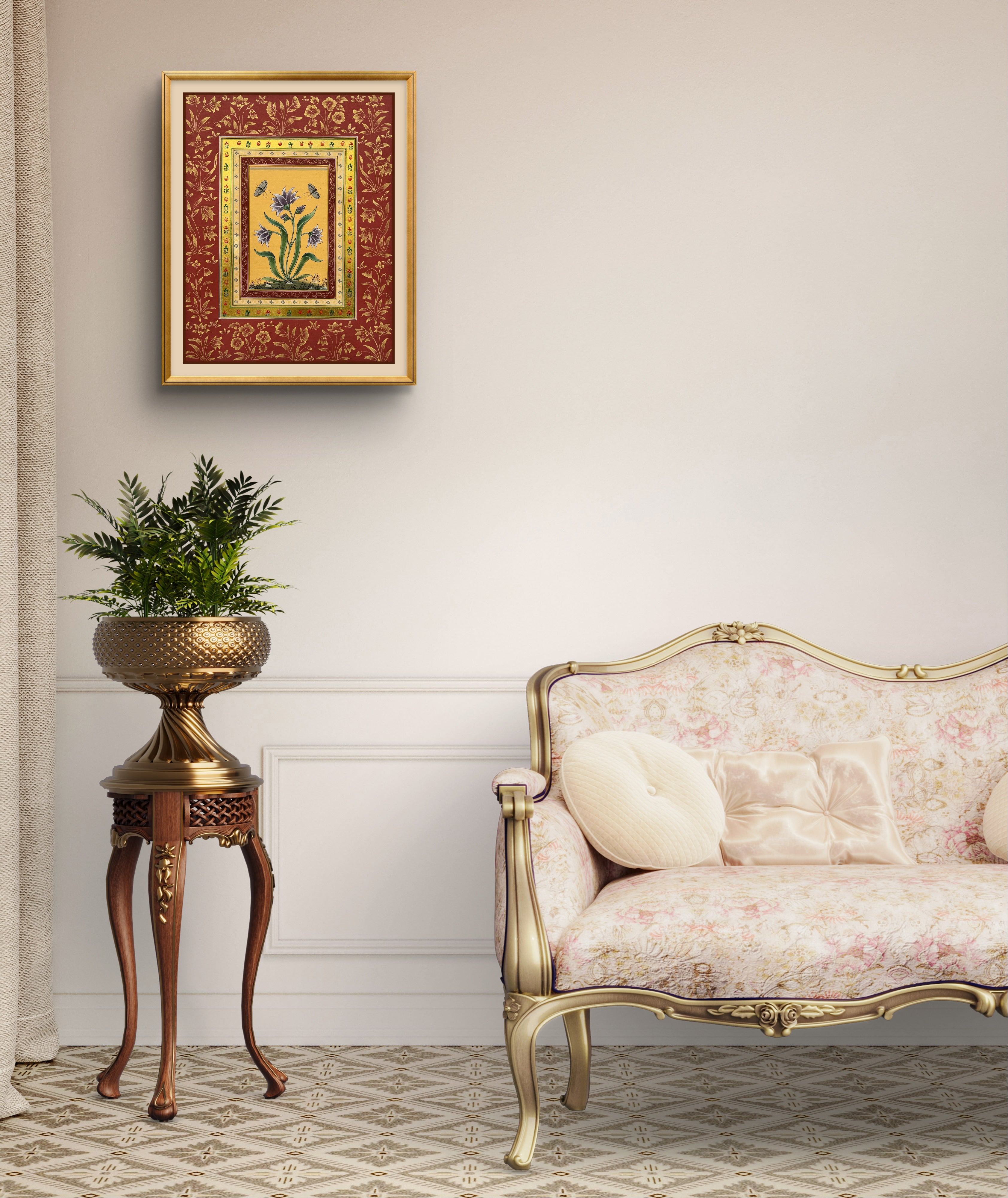 Periwinkle Bloom Framed Stillness in Nature