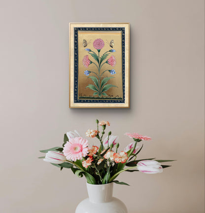 Chrysanthemum Charm with Blue Whispers